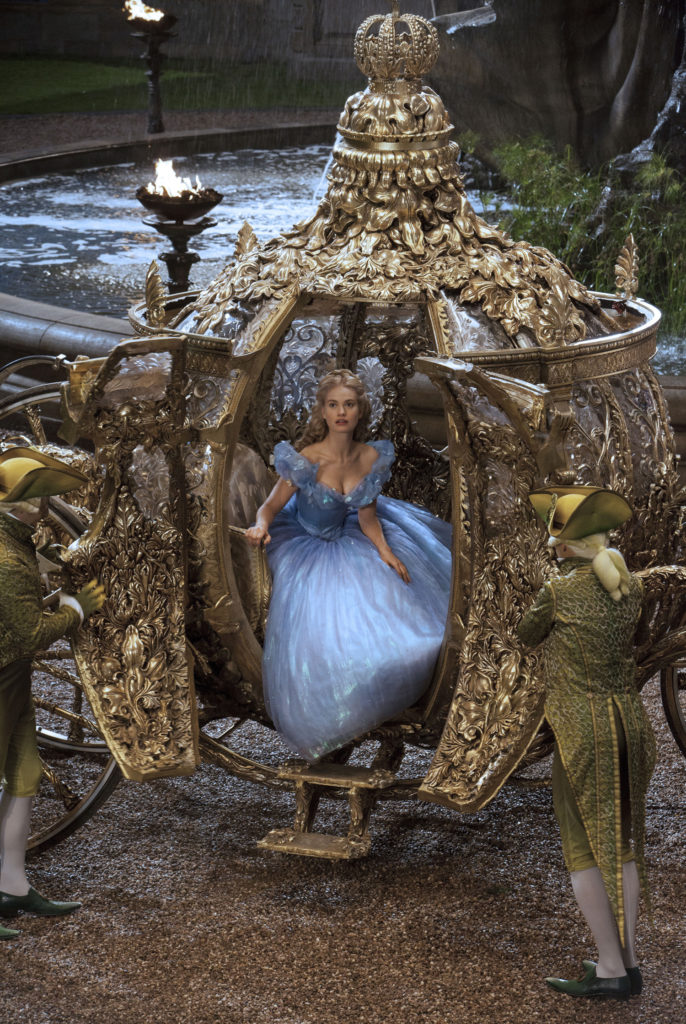 Lily James is Cinderella in Disney's live-action feature inspired by the classic fairy tale, CINDERELLA, which brings to life the timeless images in Disney's 1950 animated masterpiece as fully-realized characters in a visually-dazzlling spectacle for a whole new generation. Photo Credit: ?Disney Enterprise, Inc. All Rights Reserved