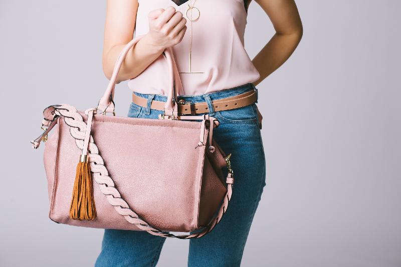 woman with big pink handbag-purse
